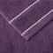 Hastings Home 6-piece Set Luxury Cotton Towel With 2 Bath Towels, 2 Hand Towels and 2 Washcloths (Eggplant/White) 143747PMH - alternate 2